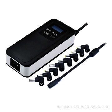 Auto Universal Charger Notebook 90W with LCD/LED Display and 5V/2A USB for iPhone, iPad